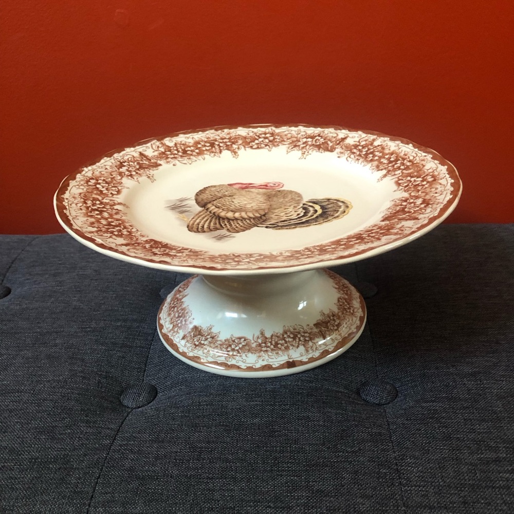 Gooseberry Patch THANKSGIVING  Cake Pedestal TURKEY Design